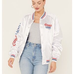 The Laundry Room White Varsity Coors Jacket